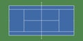Tennis court backround with exact proportions. Top view. Vector illustration Royalty Free Stock Photo